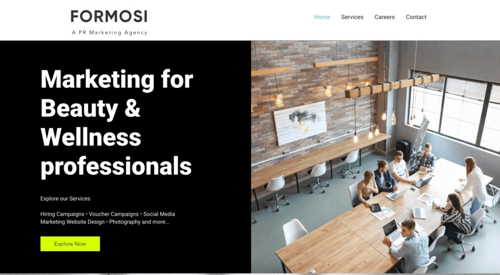 Formosi, a PR marketing agency, offering marketing for beauty & wellness professionals