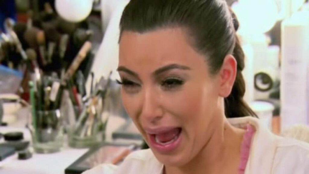 kim kardashian crying