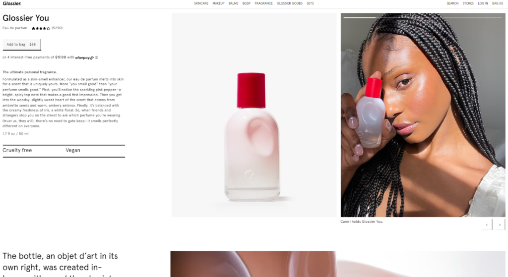 Glossier you product page