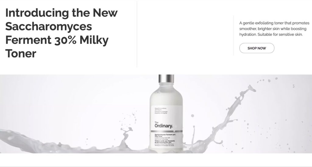 Blog post from The Ordinary about their product Saccharomyces Ferment 30% Milky Toner