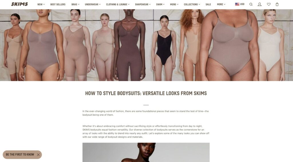 Skims blog post on How to Style Body Suits